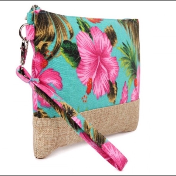 🌺HIBISCUS WRISTLET/COSMETIC BAG🌺 - Picture 6 of 6